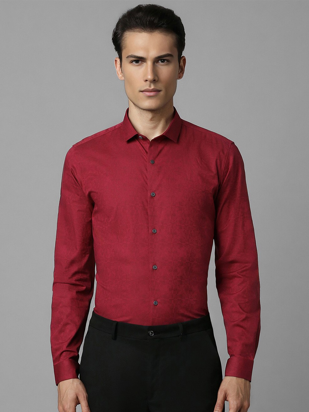 

Louis Philippe Sport Super Slim Fit Cotton Opaque Casual Shirt, Maroon