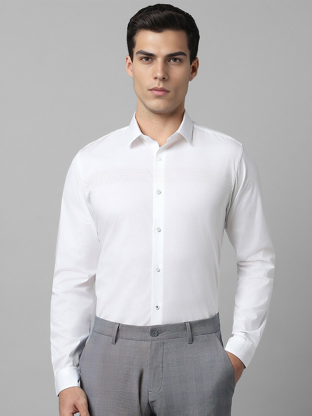 

Louis Philippe Sport Super Slim Fit Opaque Cotton Casual Shirt, White
