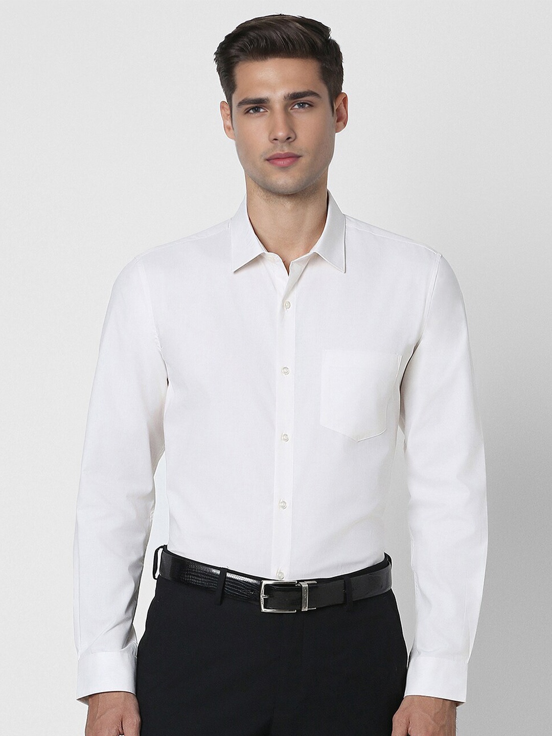 

Peter England Spread Collar Long Sleeves Slim Fit Formal Shirt, White