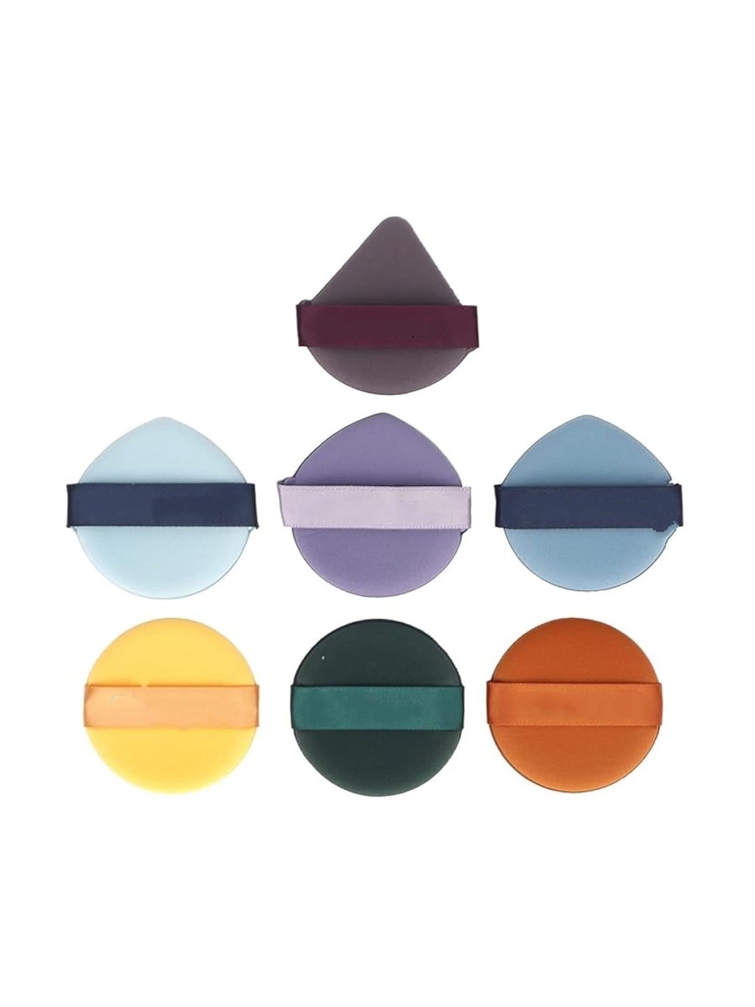 

FEELHIGH Set Of 7 Beauty Blender Makeup Sponge Puffs, Blue