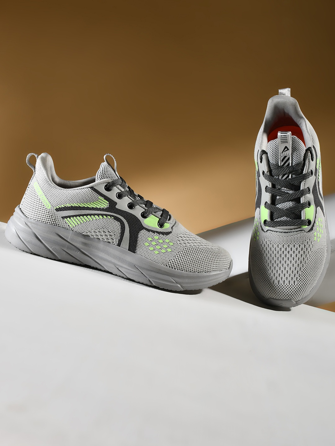 

IMPAKTO Men Night Racer Mesh Running Shoes, Grey