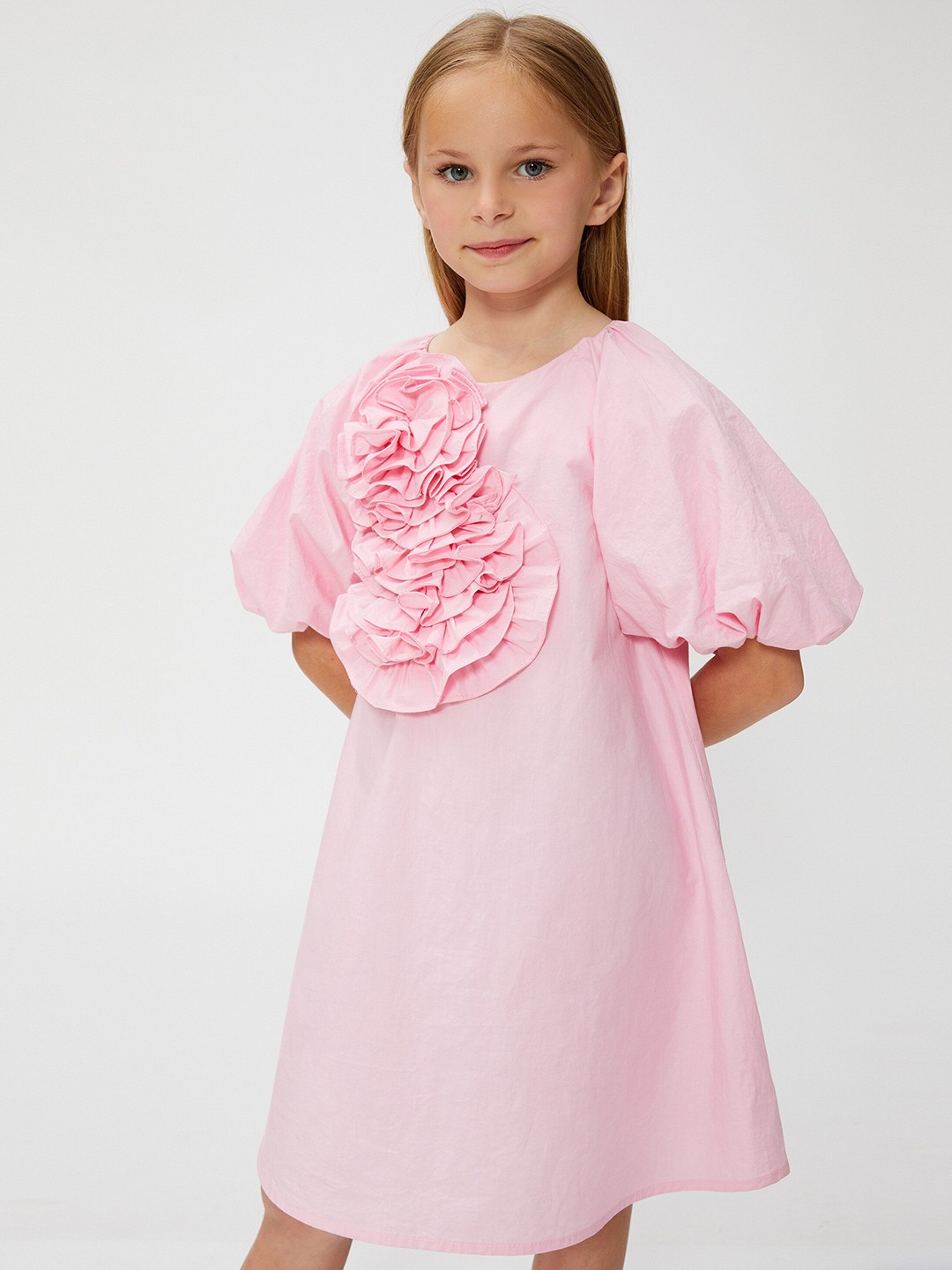 

Koton Self Design A-Line Dress, Pink