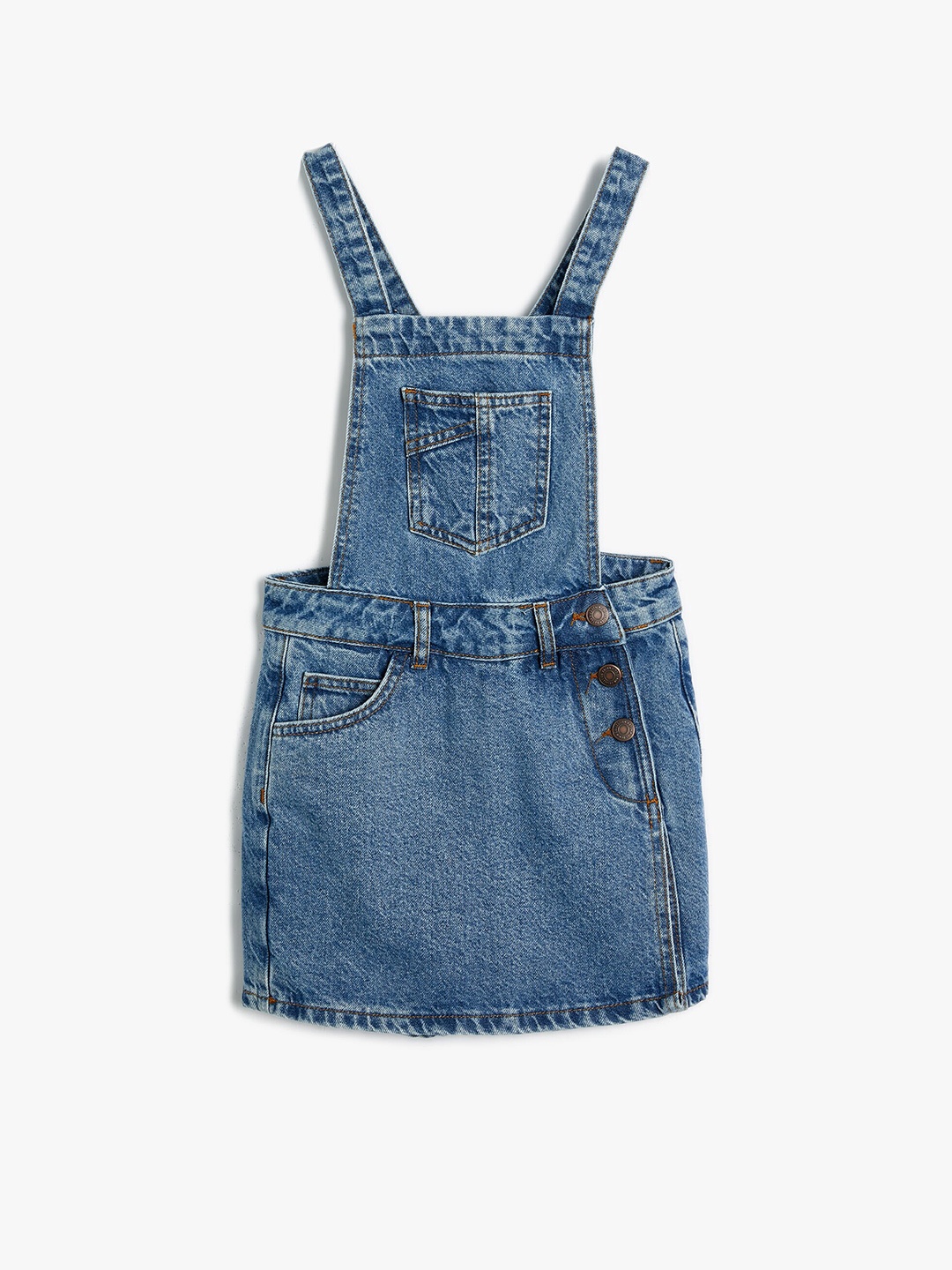 

Koton Girls Shoulder Straps Pinafore Dress, Blue