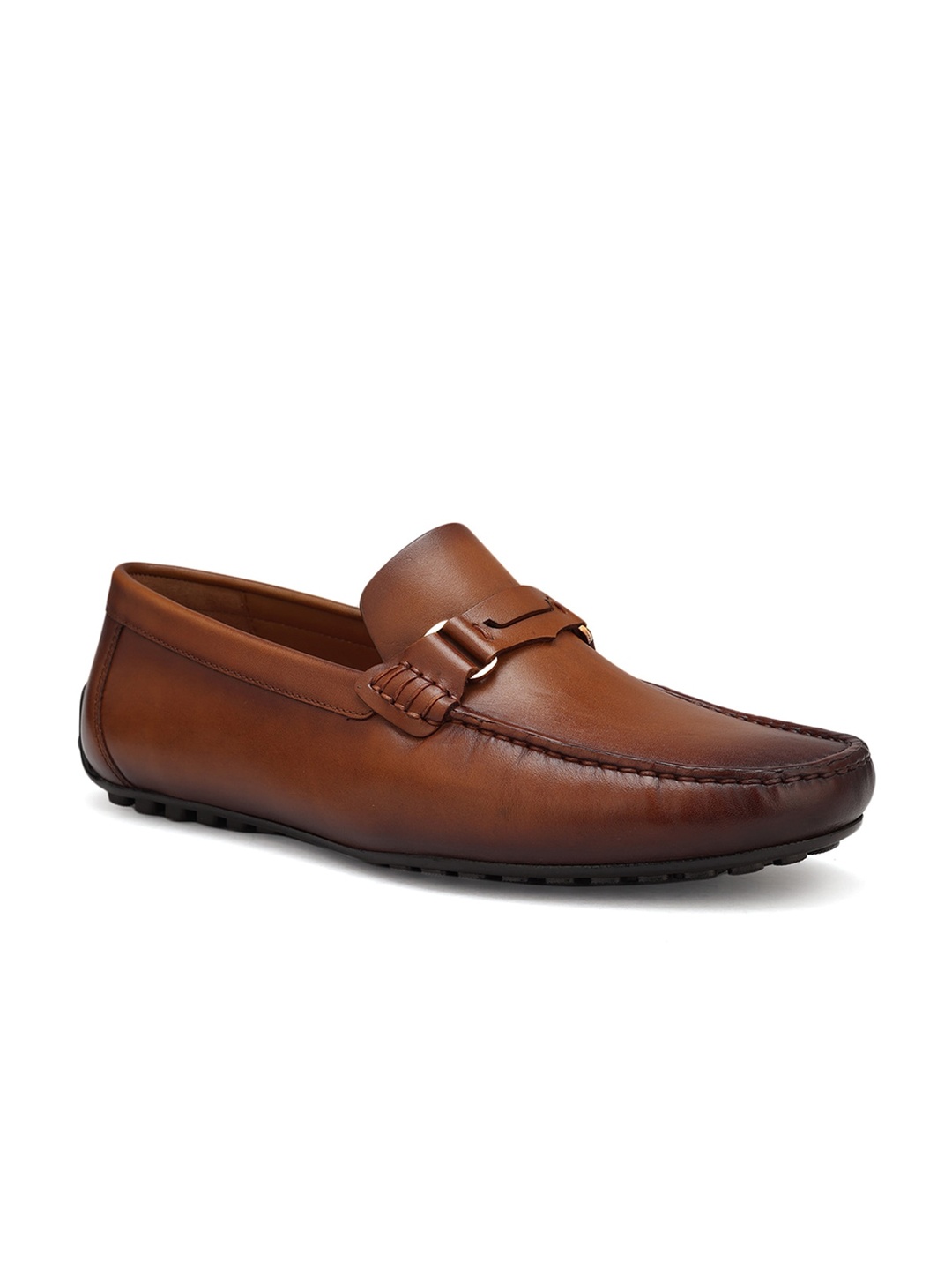 

ROSSO BRUNELLO Men Leather Formal Loafers, Tan