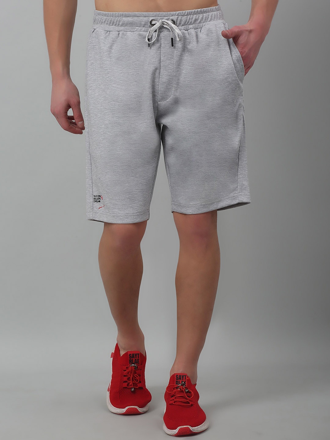 

Cantabil Men Mid-Rise Sports Shorts, Grey