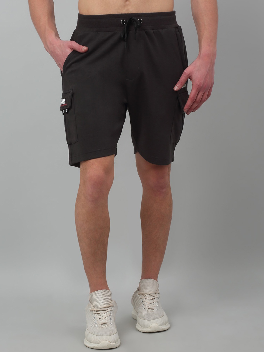 

Cantabil Men Mid-Rise Sports Shorts, Grey