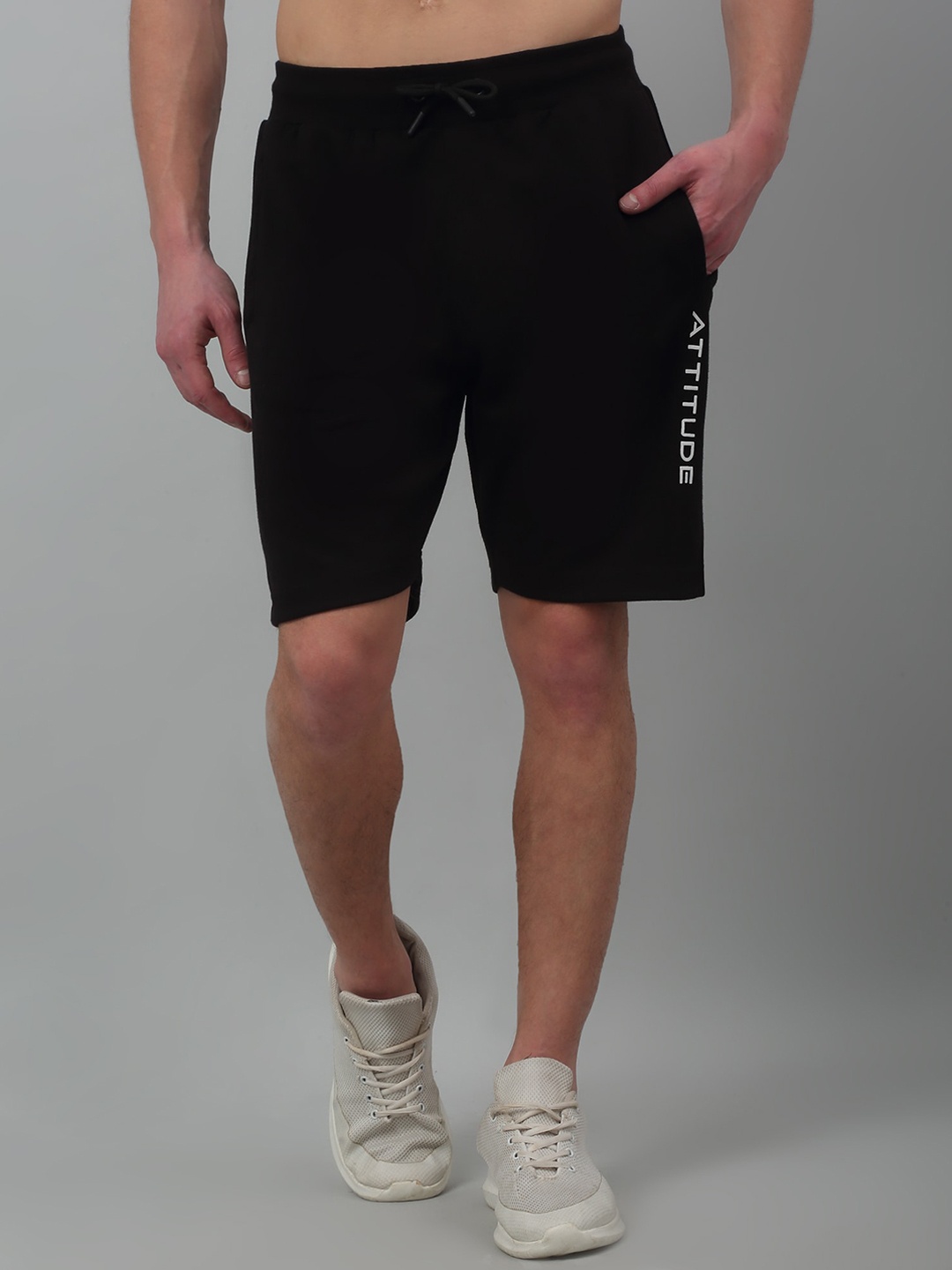 

Cantabil Men Mid Rise Sports Shorts, Black