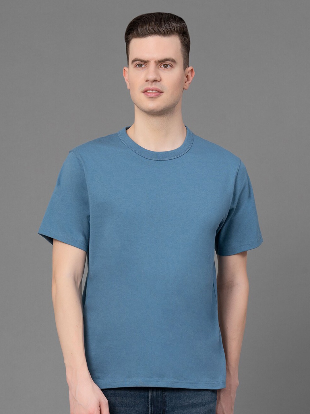 

Red Tape Round Neck Pure Cotton T-shirt, Blue