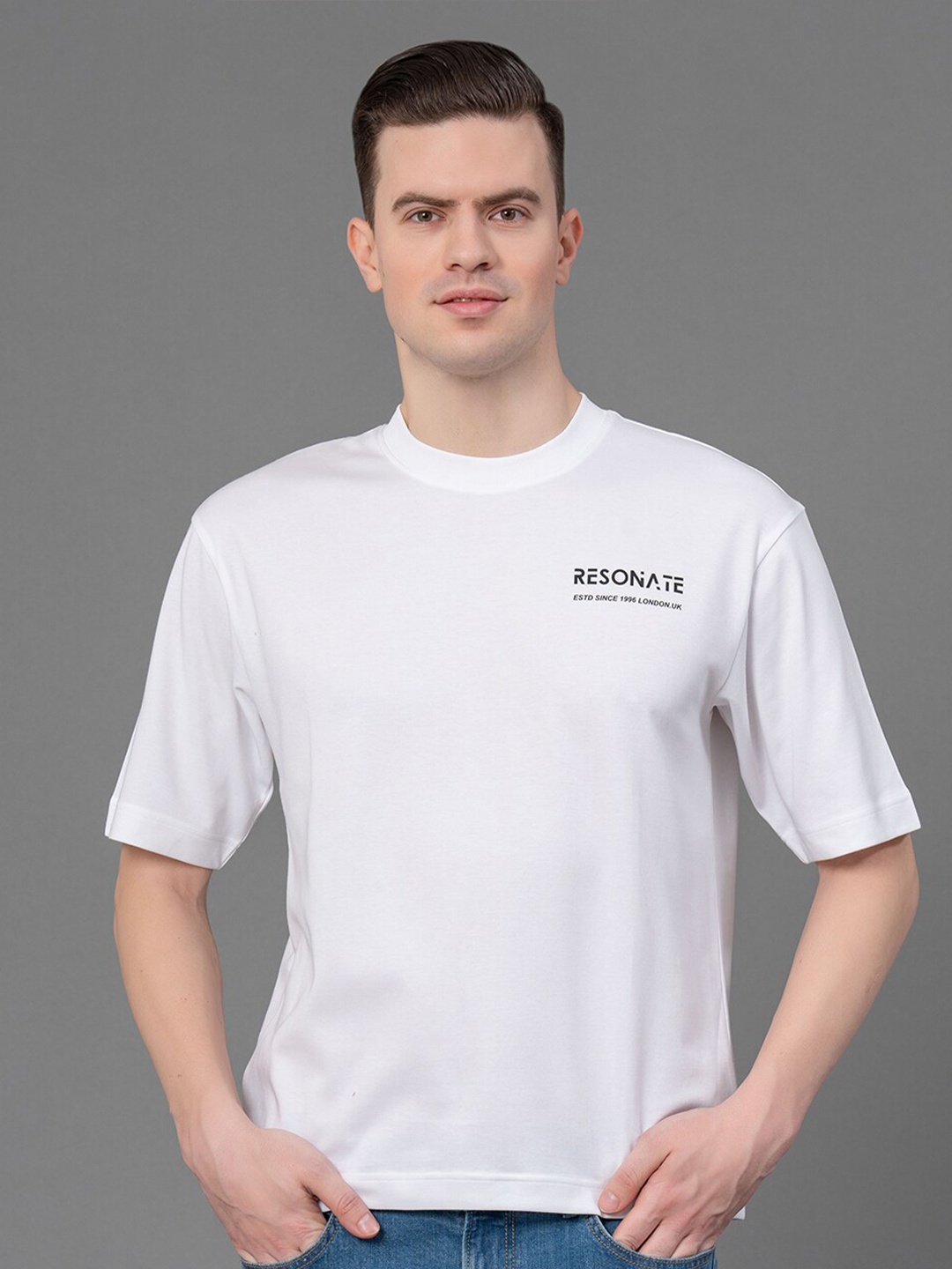 

Red Tape Printed Oversized T-Shirt, White