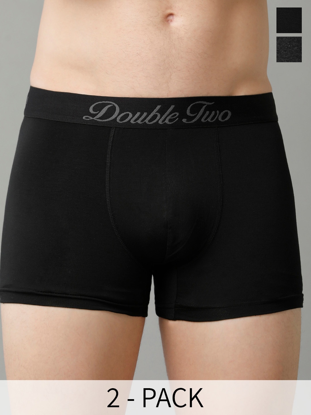 

Double Two Pack Of 2 Mid-Rise Trunk DTMTR0010-2-S, Black