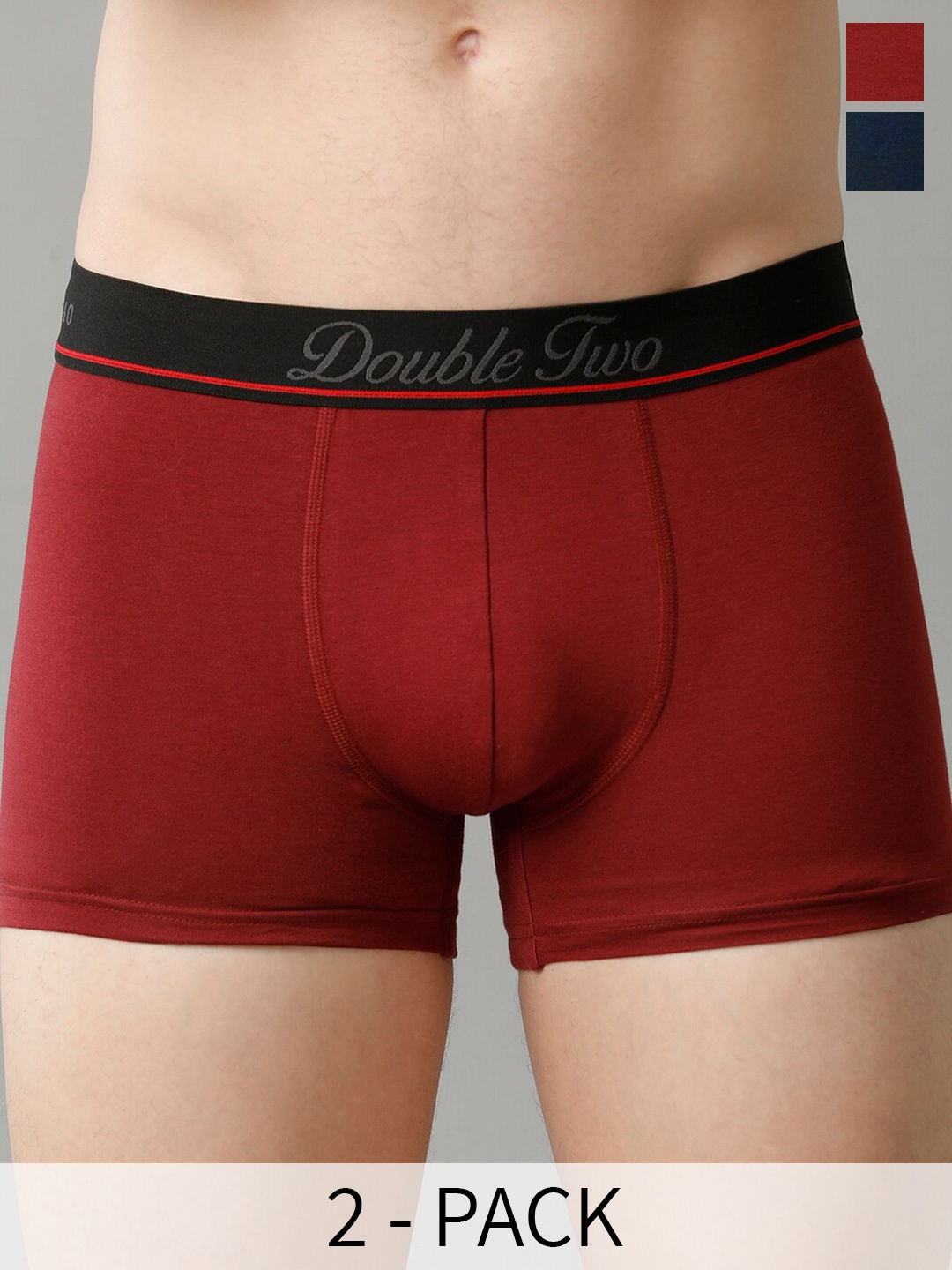 

Double Two Pack Of 2 Mid-Rise Trunk DTMTR0008-2-S, Maroon