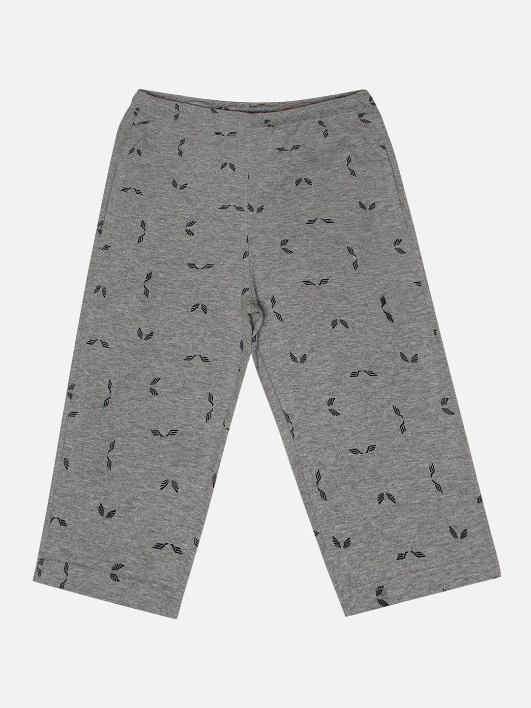

Bodycare Kids Boys Printed Cotton Capris, Grey melange