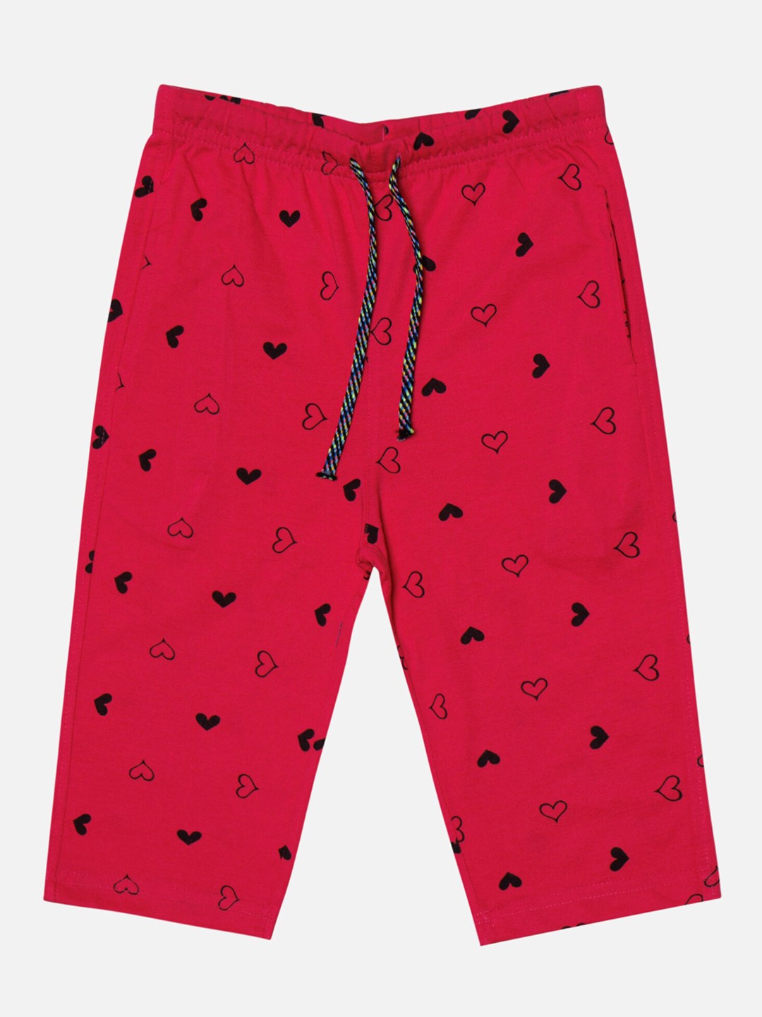 

Bodycare Kids Girls Conversational Printed Cotton Capris, Fuchsia