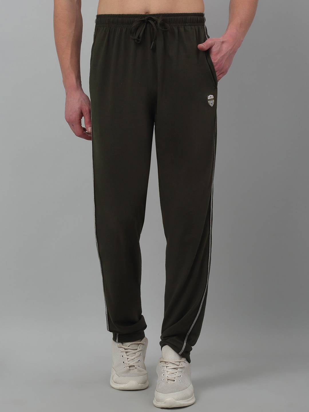 

Cantabil Men Mid Rise Track Pants, Olive