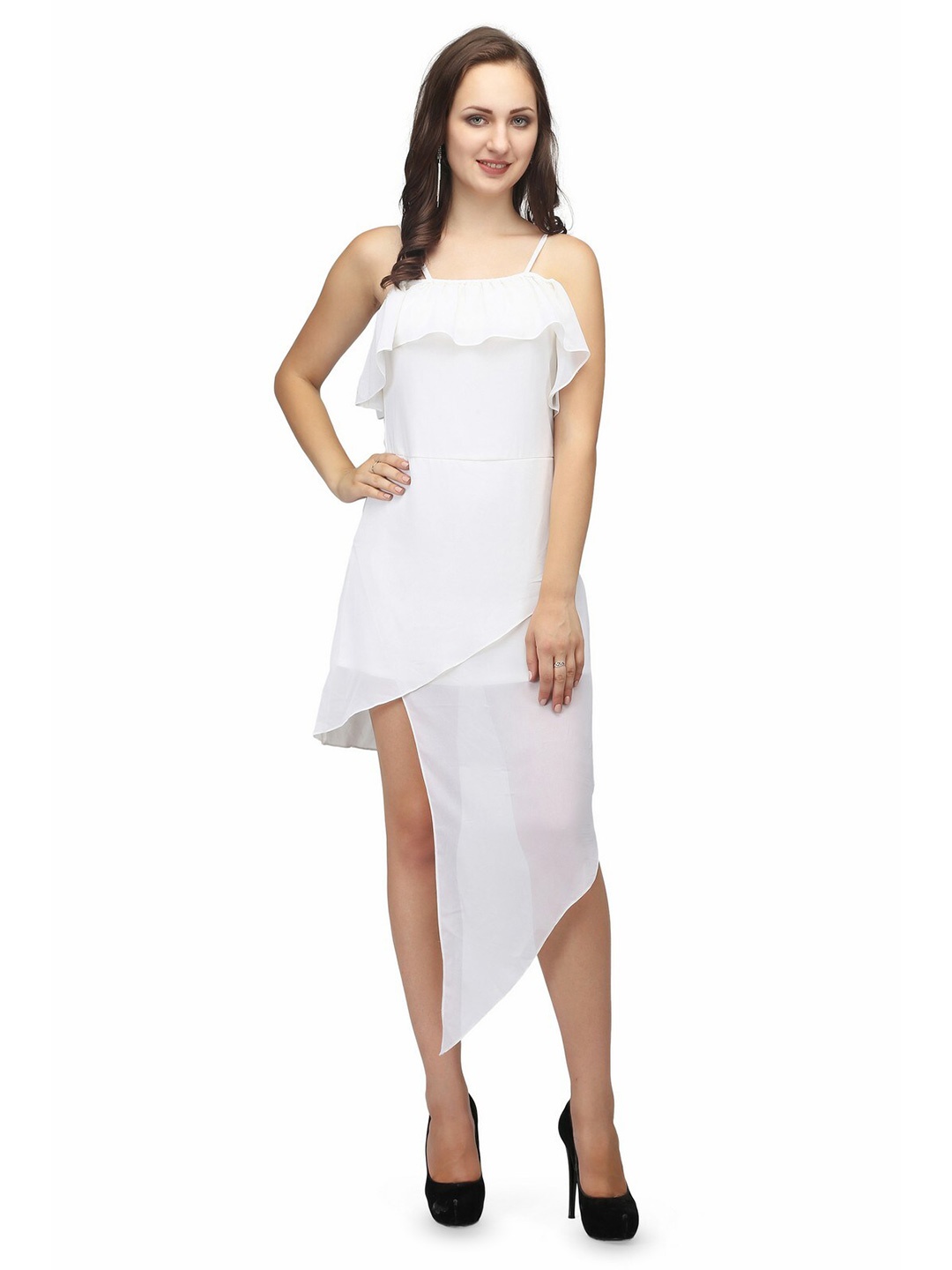 

Karmic Vision Shoulder Straps A-Line Dress, White