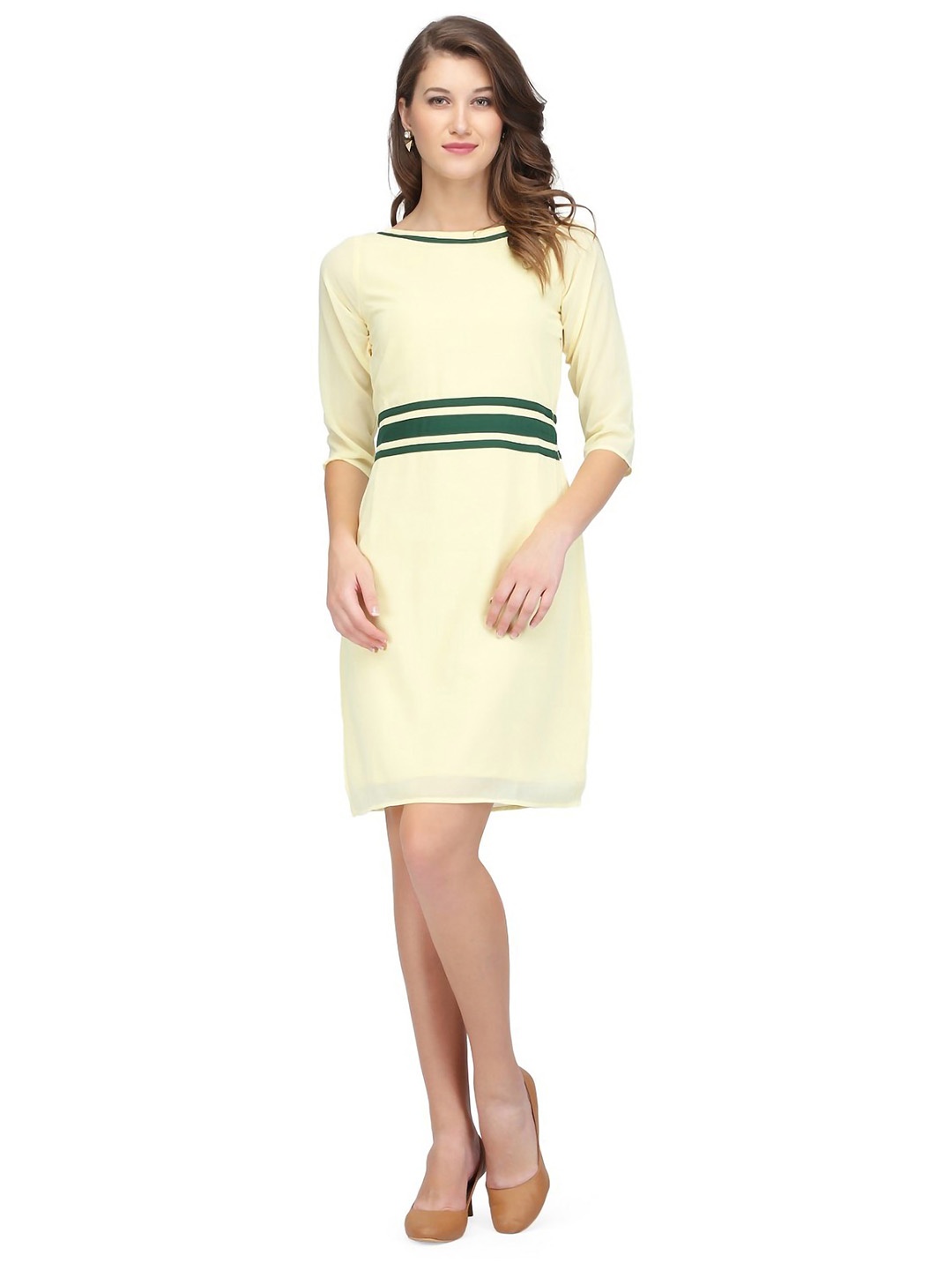 

Karmic Vision Crepe A-Line Dress, Yellow