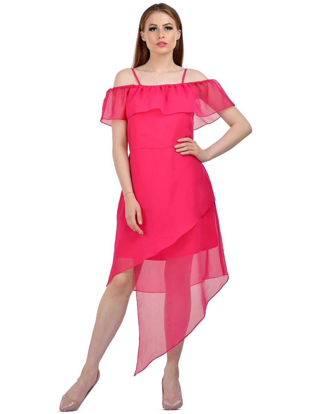 

Karmic Vision Georgette A-Line Dress, Pink