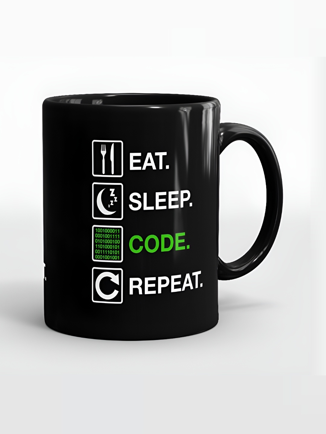 

SUBLIKRAFT Black & White Printed Ceramic Matte Mug 330 ml