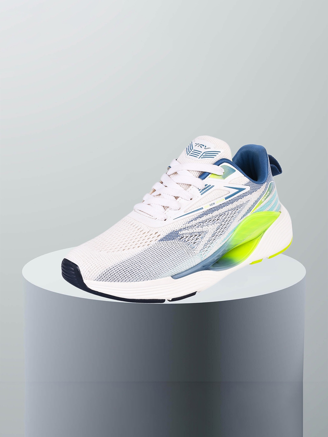 

TRV Men Round Toe Mesh Lace-Ups Walking Shoes, White