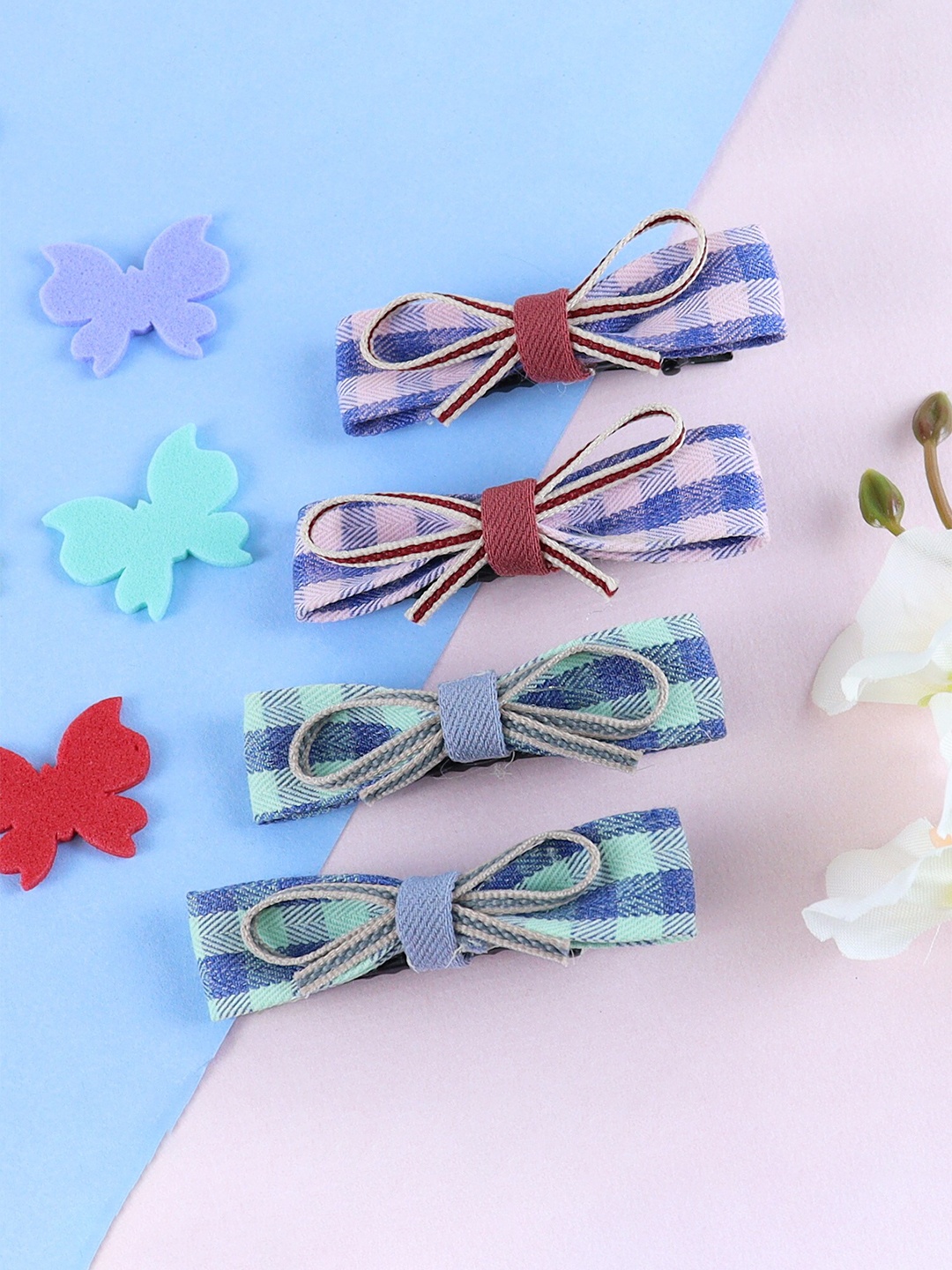

Asthetika Kids Girls Set of 4 Alligator Hair Clip, Pink