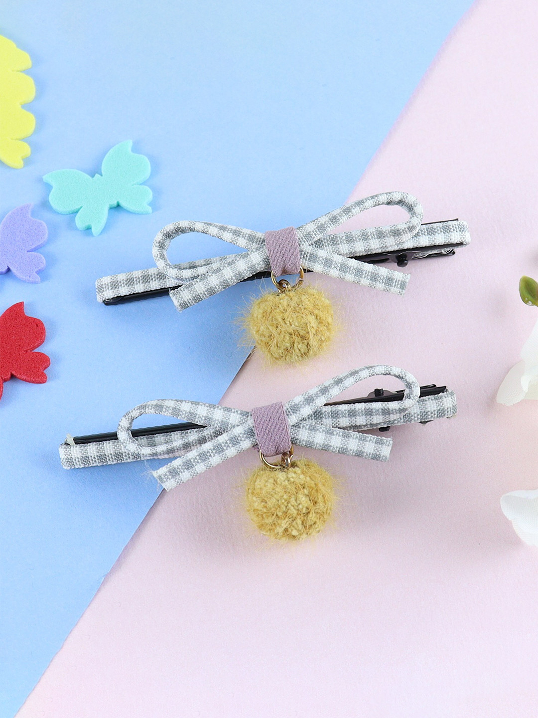 

Asthetika Kids Girls Set of 2 Alligator Hair Clip, Yellow