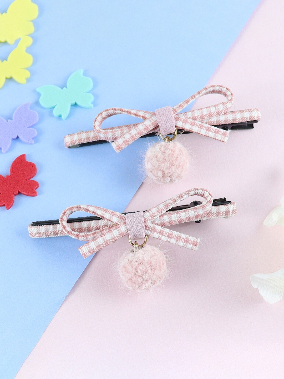 

Asthetika Kids Girls Set of 2 Alligator Hair Clip, Pink
