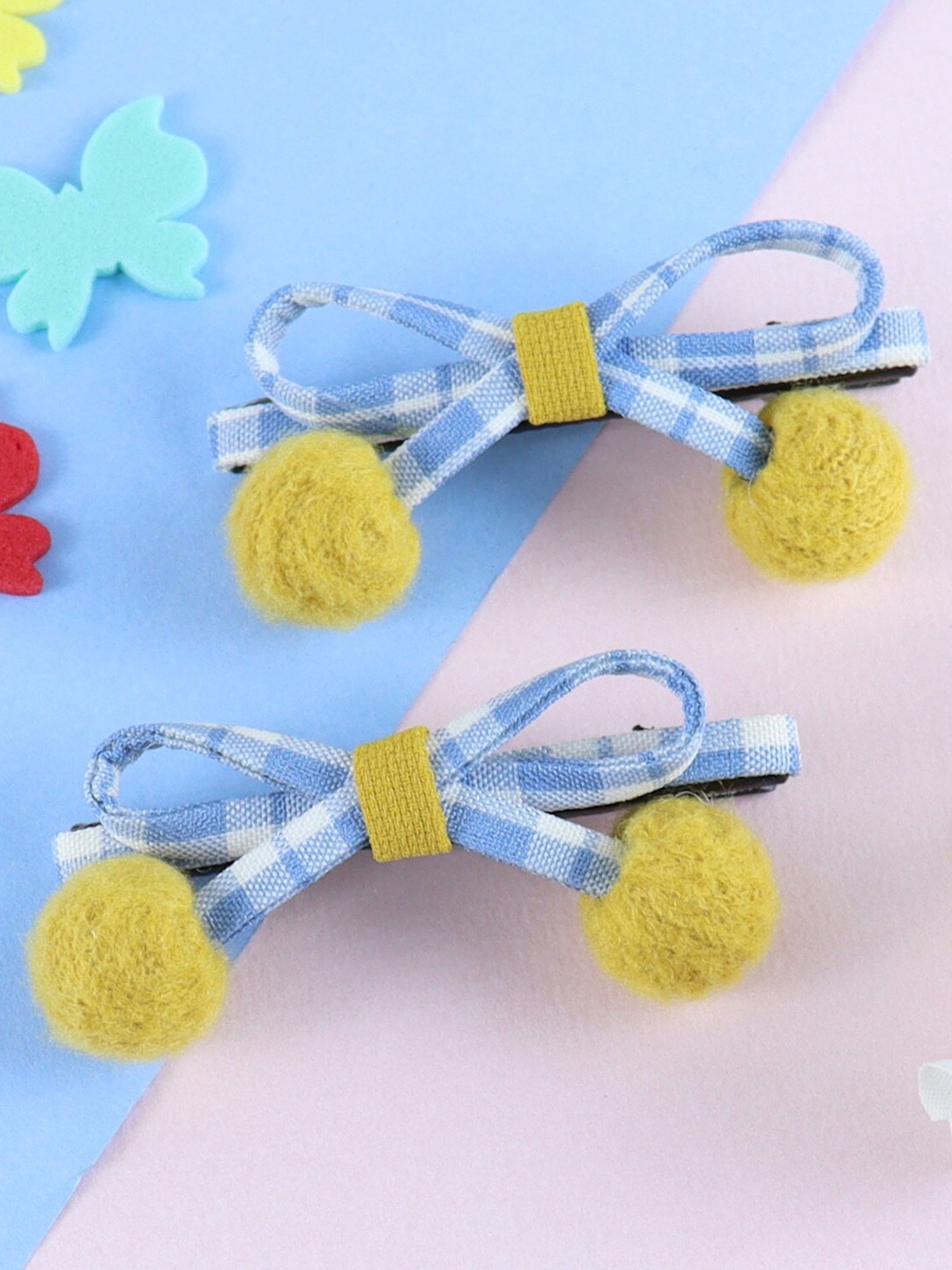 

Asthetika Kids Girls Set of 2 Alligator Hair Clip, Yellow
