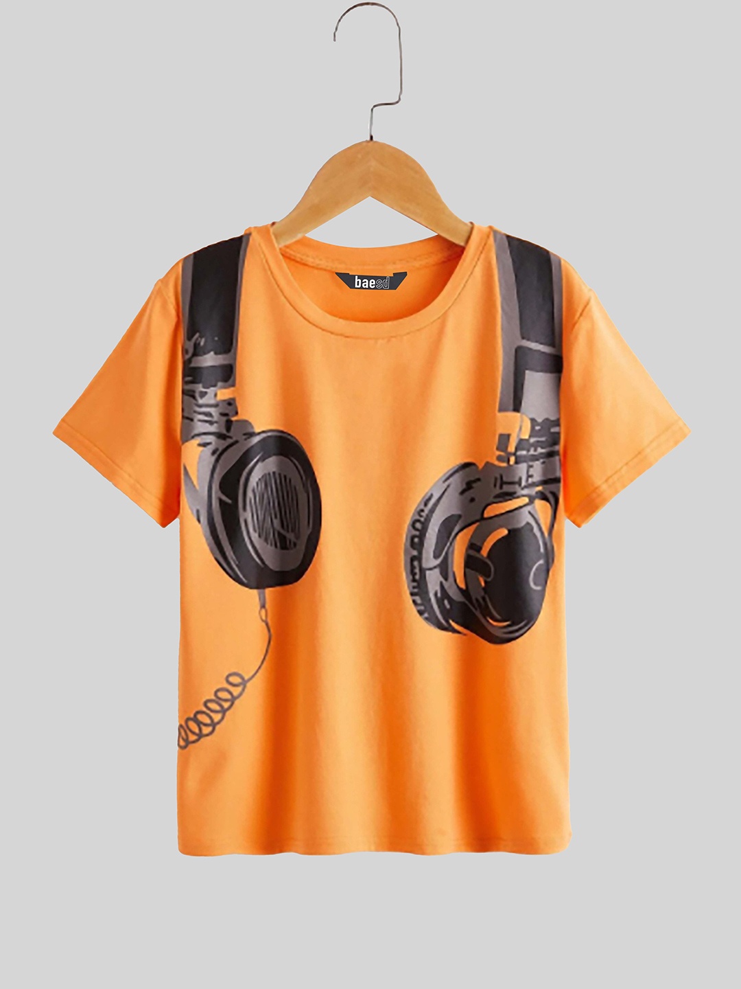 

BAESD Boys Graphic Printed Half Sleeve Cotton T-Shirt, Orange