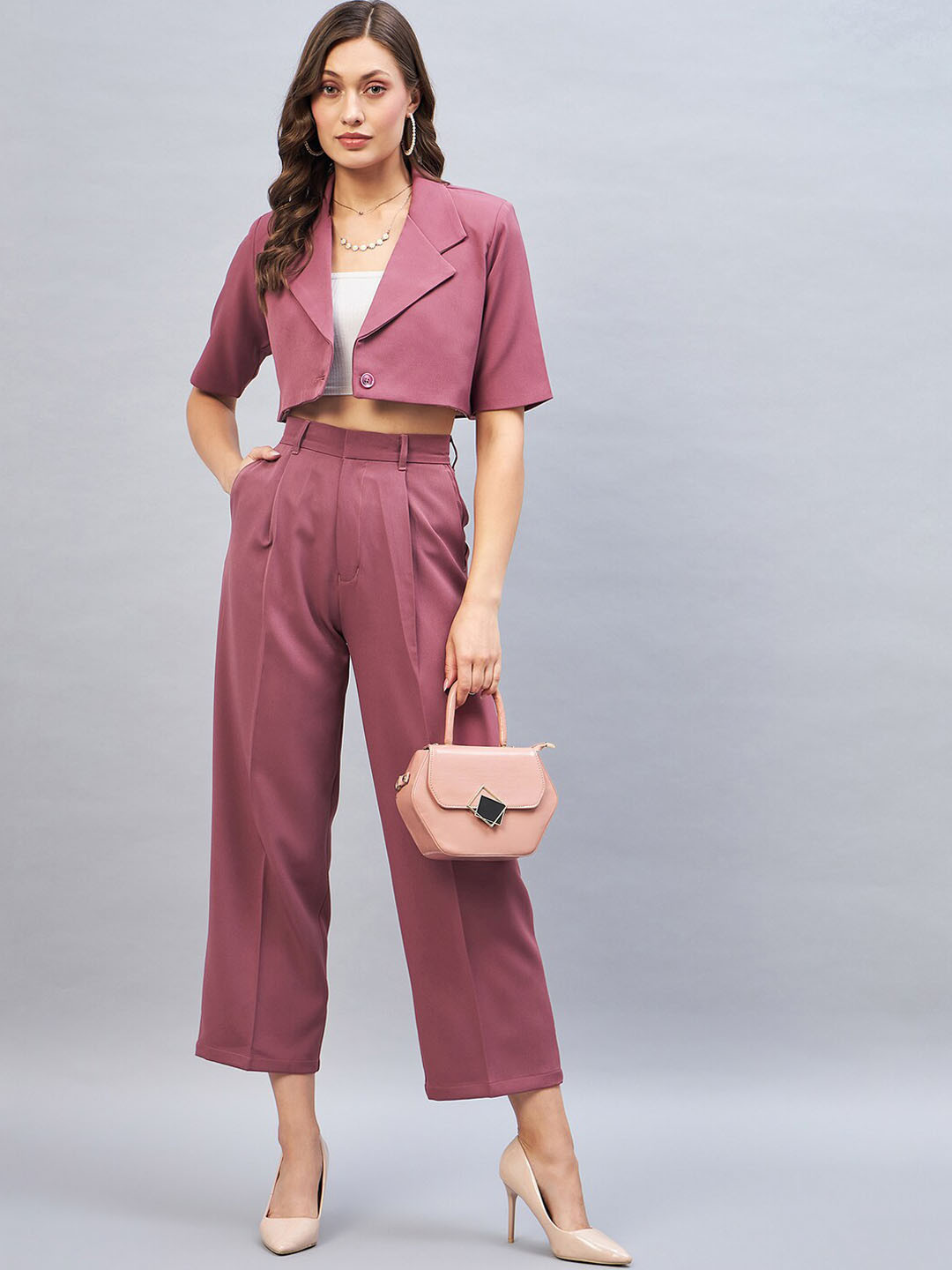 

DELAN Blazer With Trousers Co-Ords, Peach