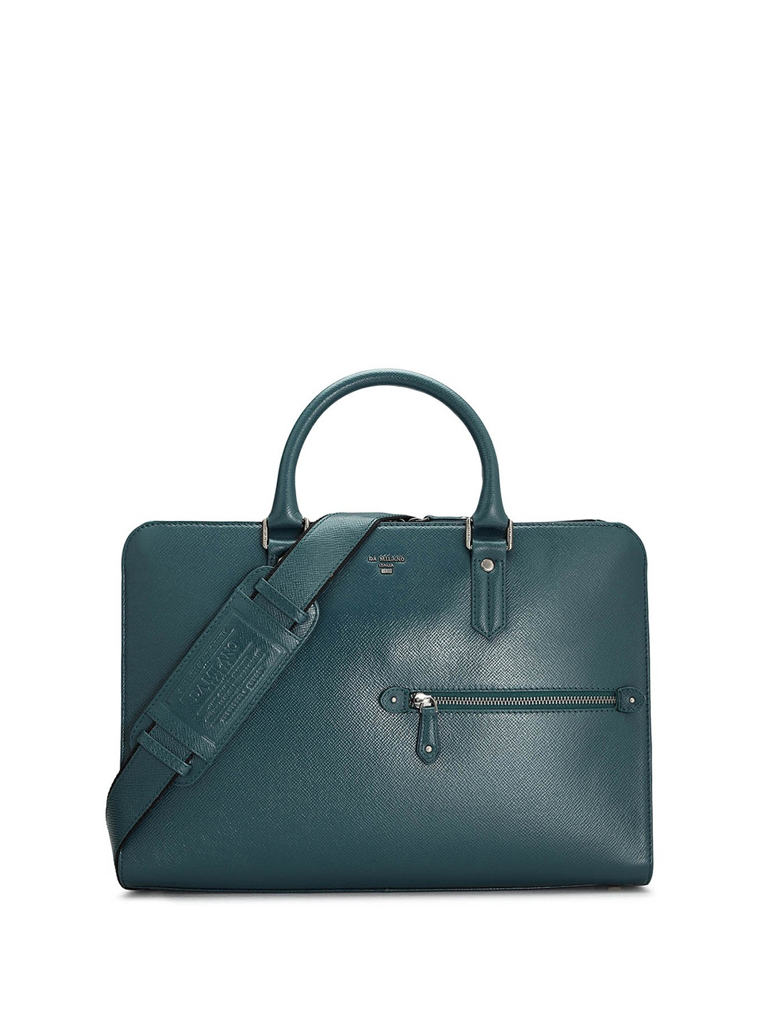 

Da Milano Unisex Leather Laptop Bag, Blue
