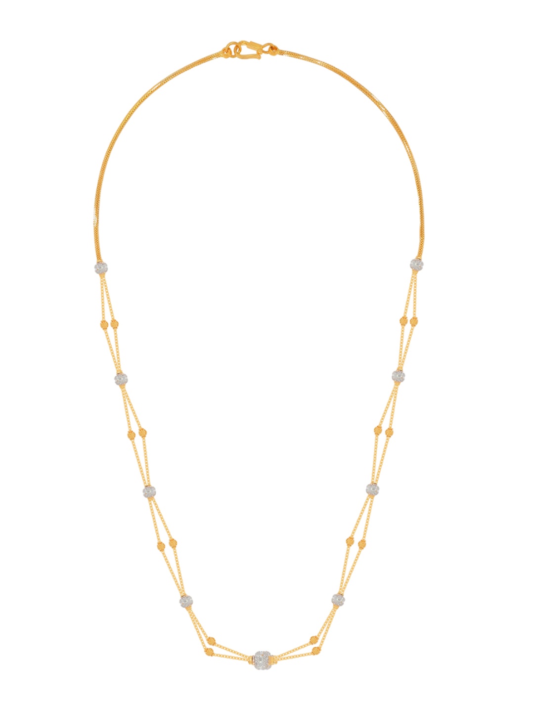 

BHIMA 22K Hallmark 916 Purity Yellow Gold Designer Ball Necklace