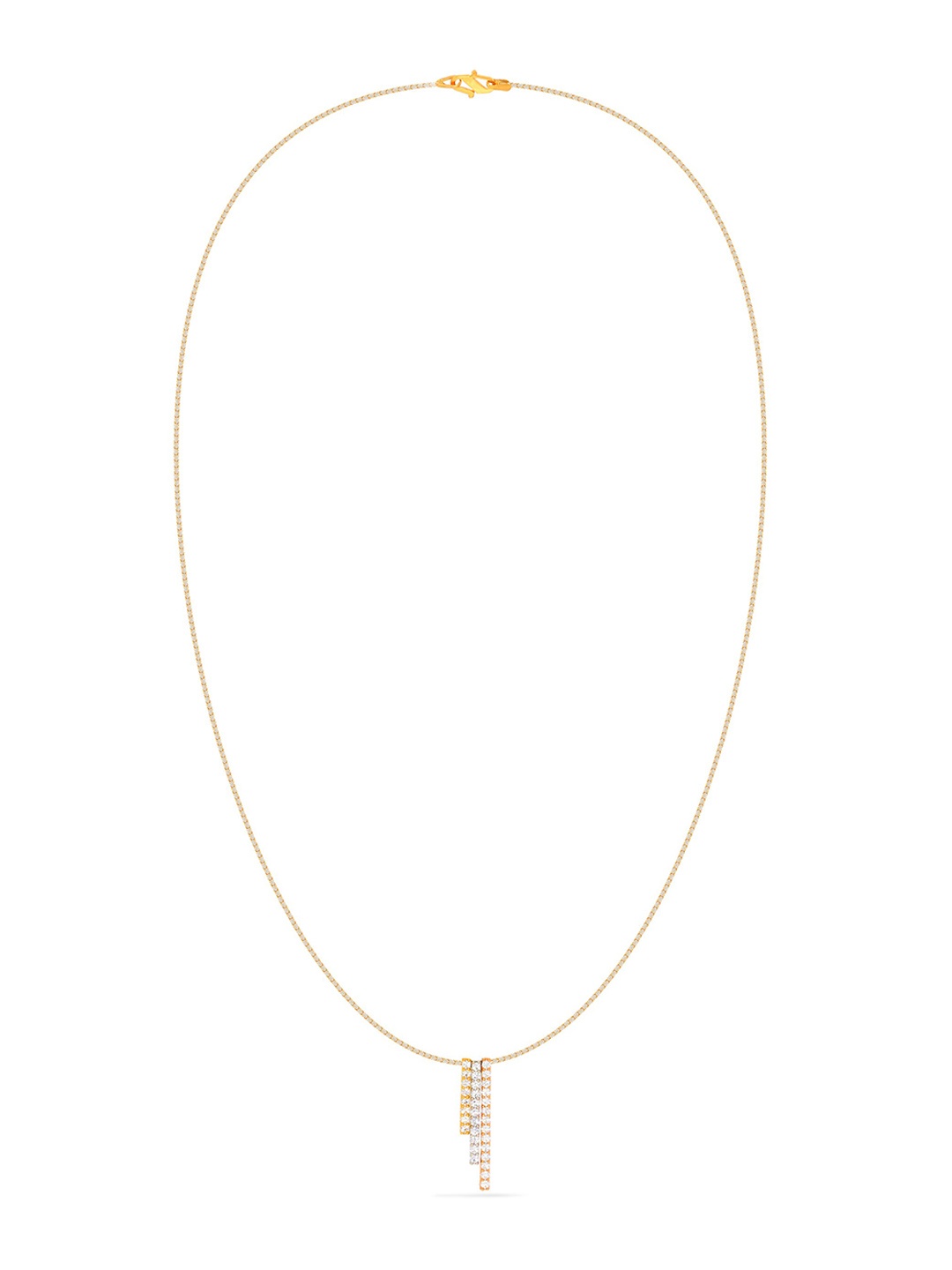 

BHIMA 22K Hallmark 916 Purity Yellow Gold Stick Pendant Necklace