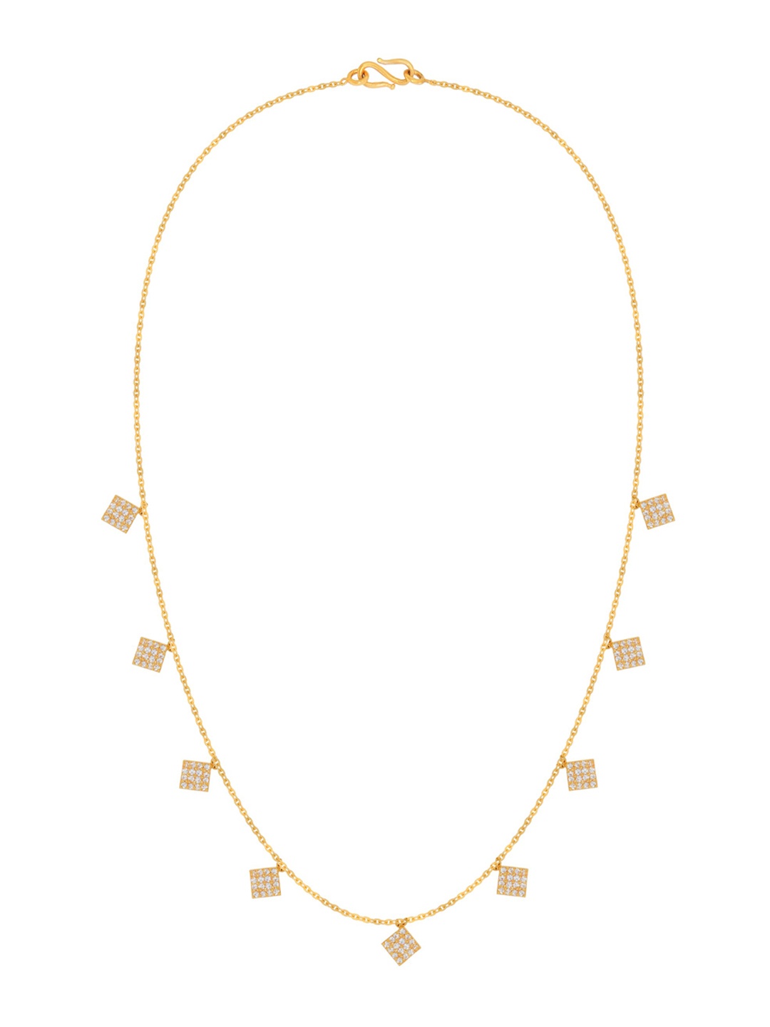 

BHIMA 22K Hallmark 916 Purity Yellow Gold Hanging Stone Necklace