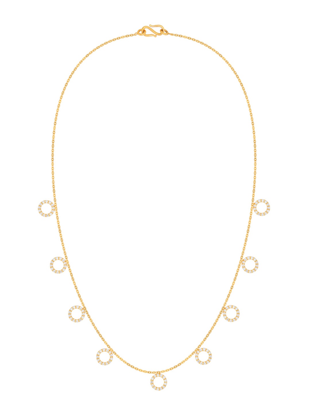 

BHIMA 22K Hallmark 916 Purity Yellow Gold Hanging Stone Necklace