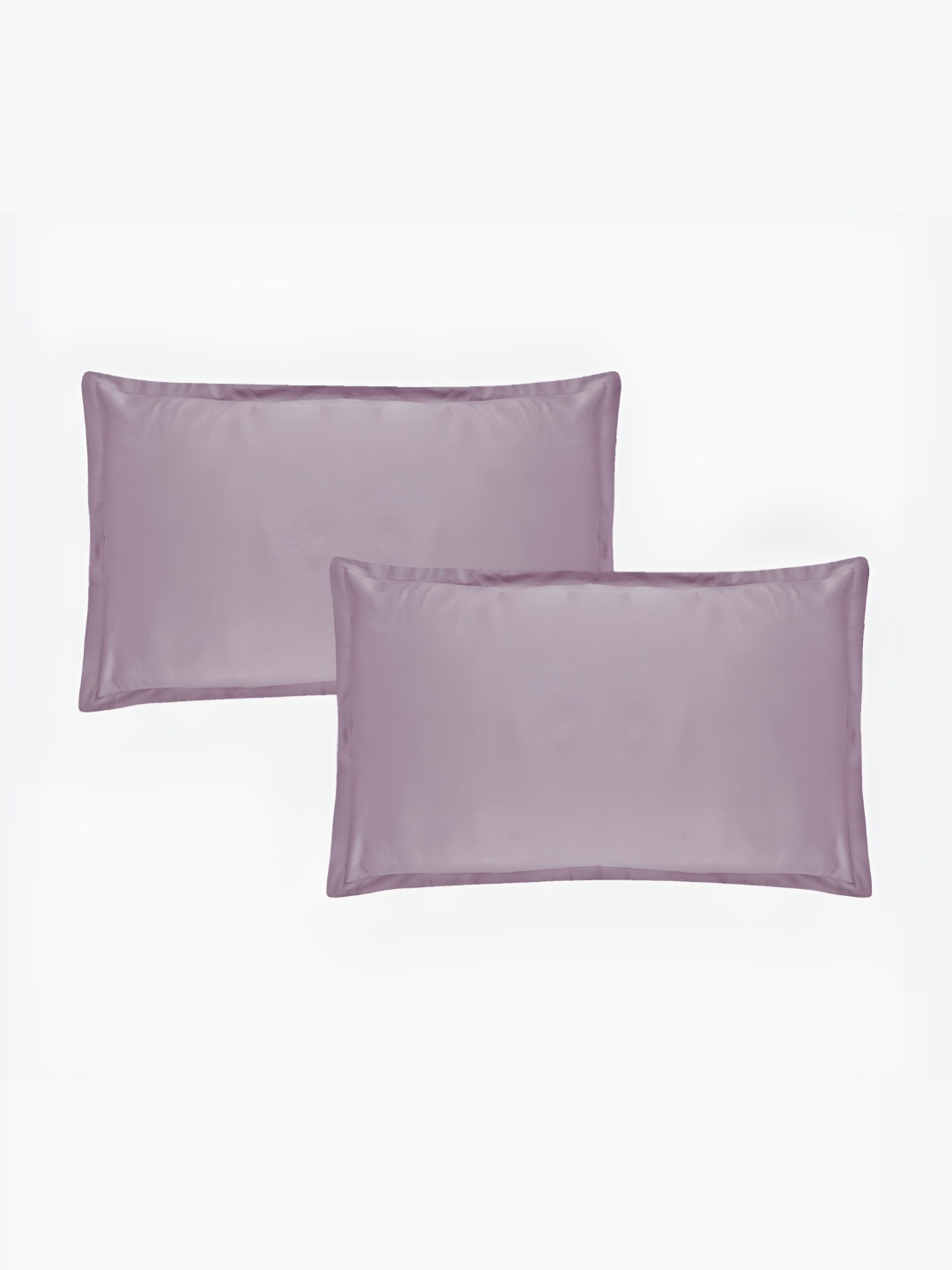 

Trance Home Linen Grey 2 Pieces Solid Pure Cotton Rectangle Pillow Covers