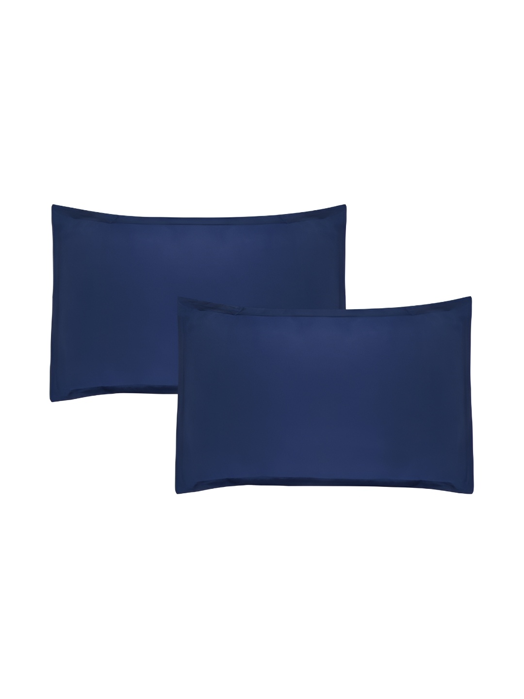 

Trance Home Linen Navy Blue 2 Pieces Pure Cotton Rectangle Pillow Covers