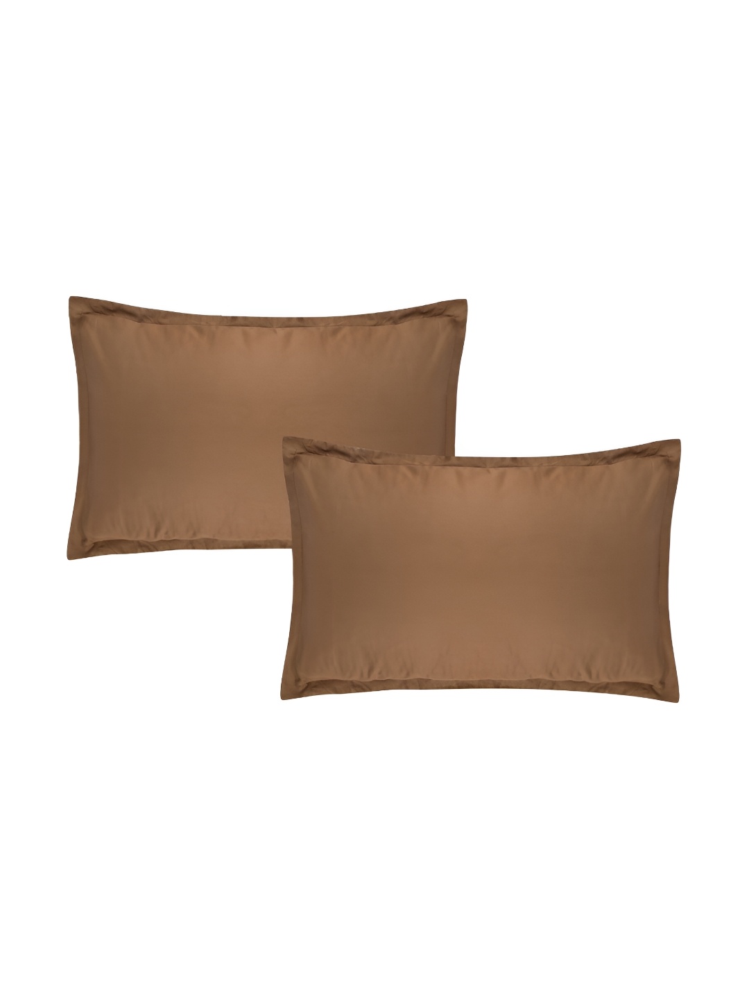 

Trance Home Linen Brown 2 Pieces Pure Cotton 400 TC Rectangle Pillow Covers