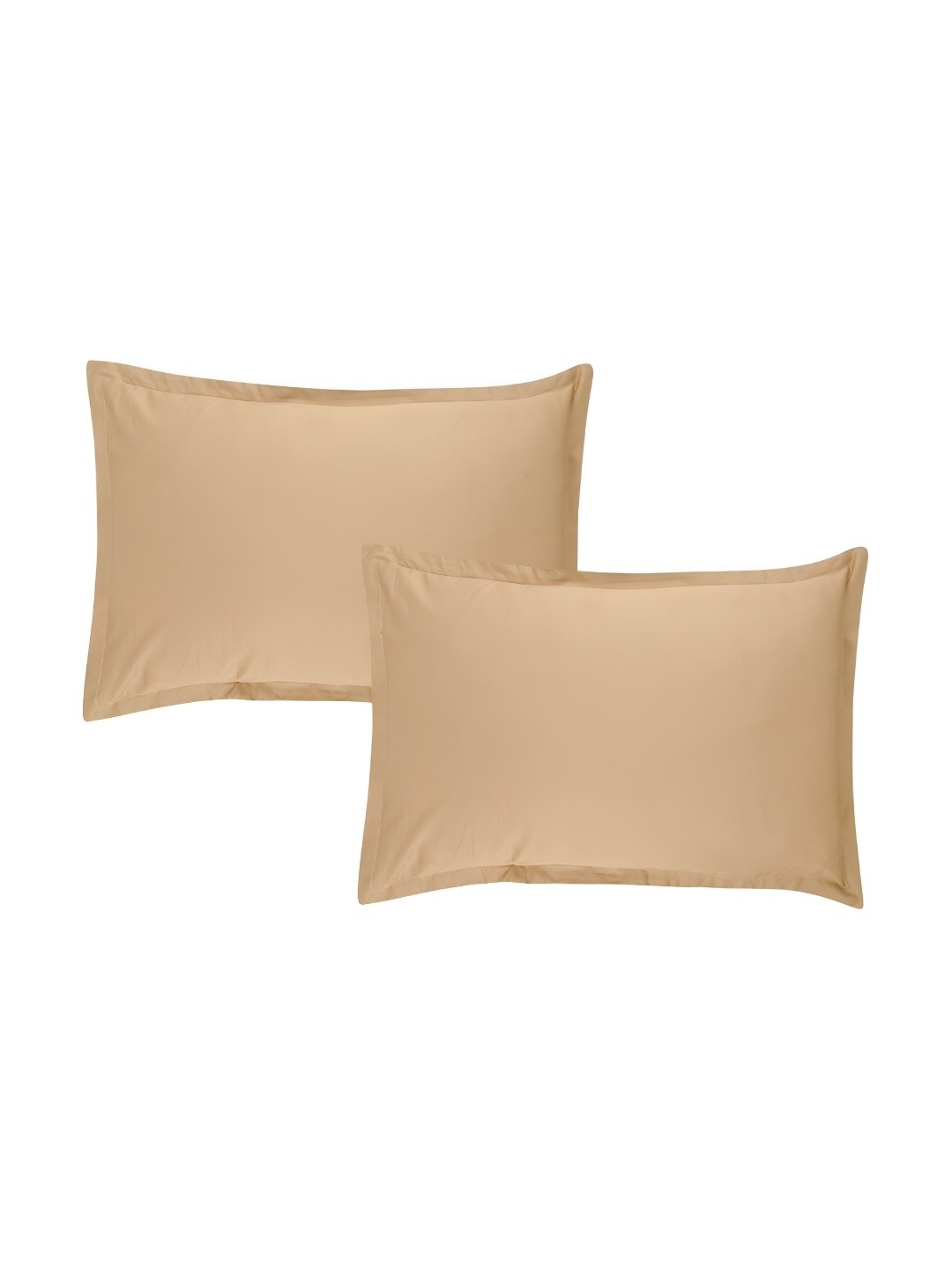

Trance Home Linen Brown 2 Pieces Pure Cotton 400 TC Rectangle Pillow Covers