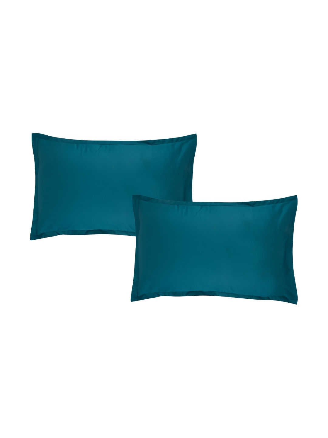 

Trance Home Linen Teal 2 Pieces Pure Cotton Rectangle Pillow Covers