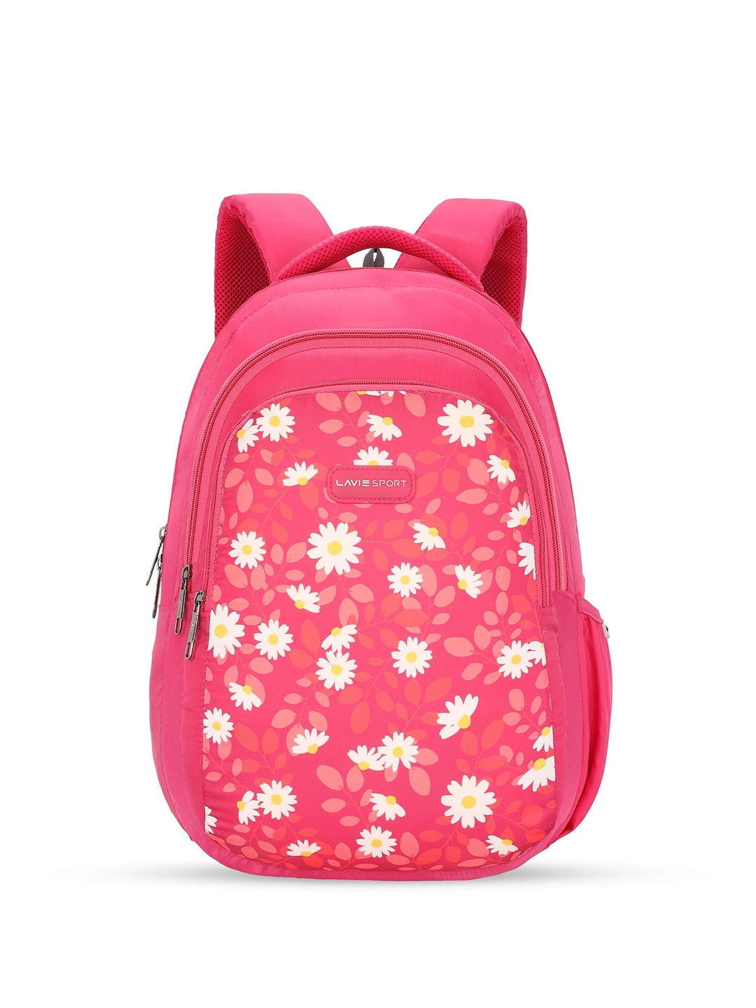 

LAVIE SPORT Girls Chamomile Floral Printed Backpack - Up to 14 inch Laptop, Pink