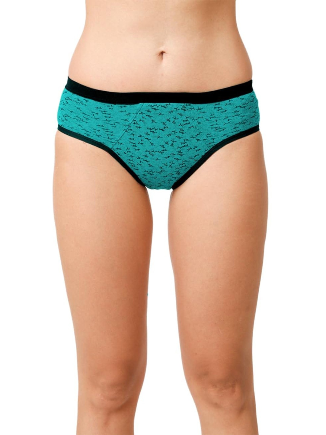 

CareDone Mid-Rise Printed Leak-Proof Cotton Period Briefs, Blue
