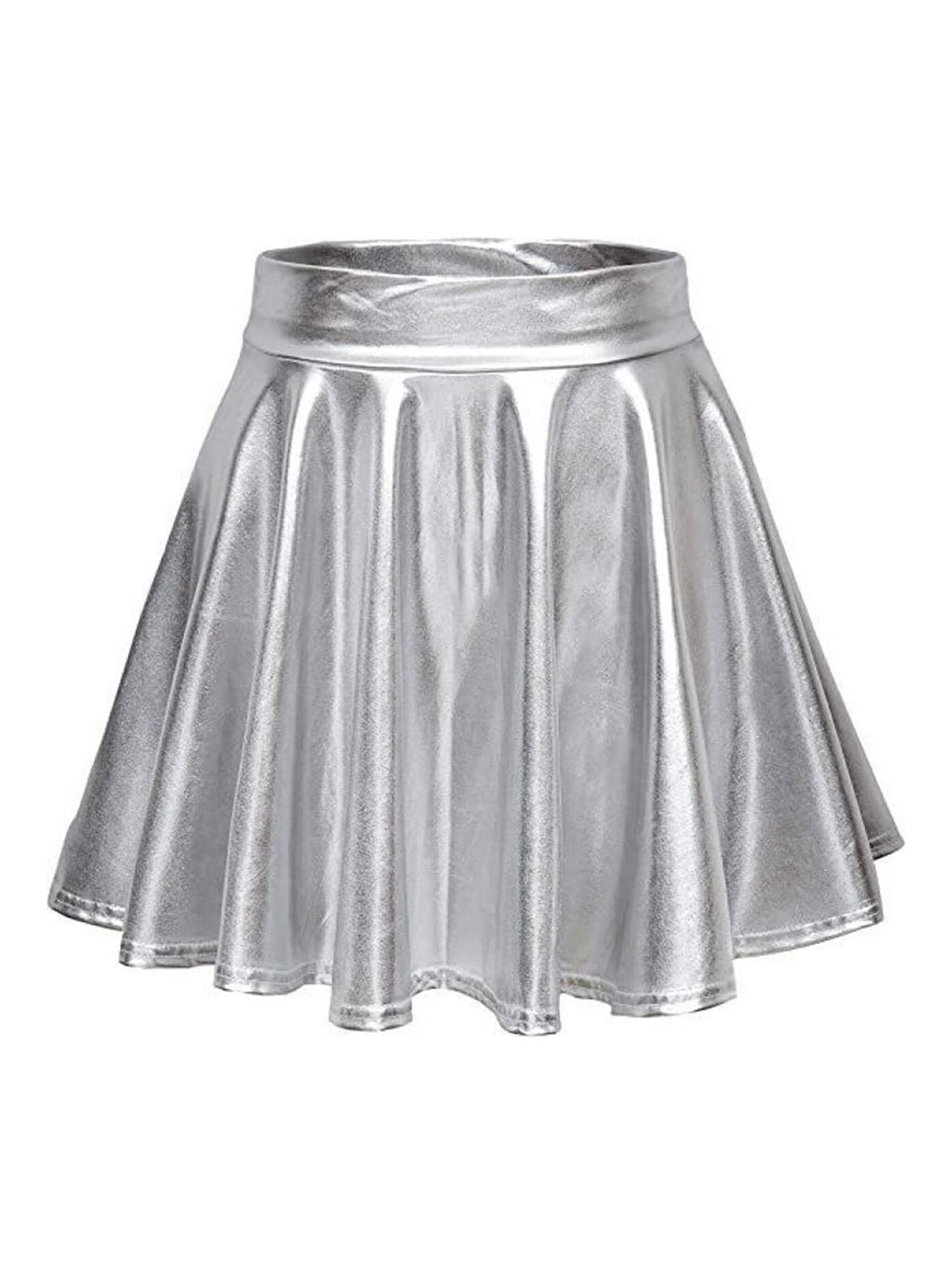 

LULU & SKY High-Rise Skater Skirt, Silver