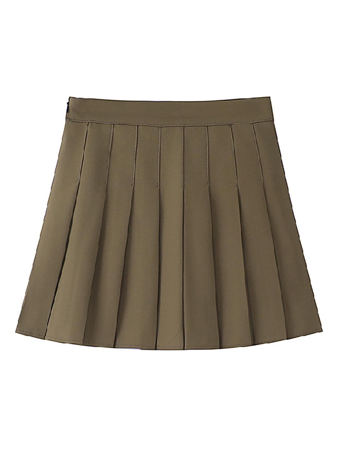 

LULU & SKY Mini Pleated Skater Skirts, Khaki