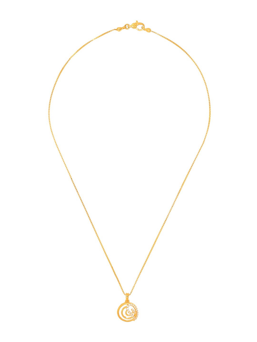 

BHIMA 22K Hallmark 916 Purity Yellow Gold Stone Pendant Necklace