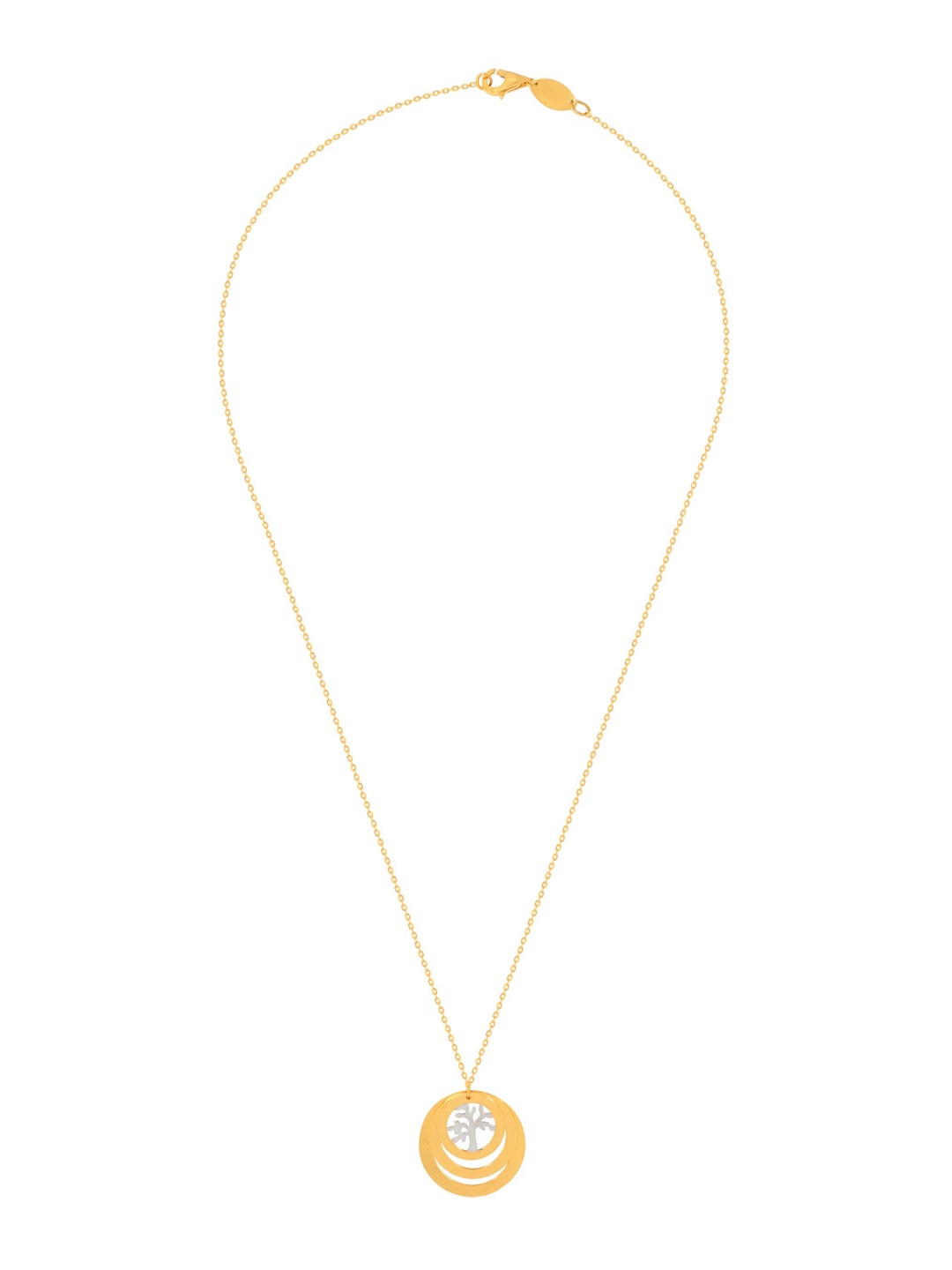 

BHIMA 22K Hallmark 916 Purity Yellow Gold Triple Round Necklace