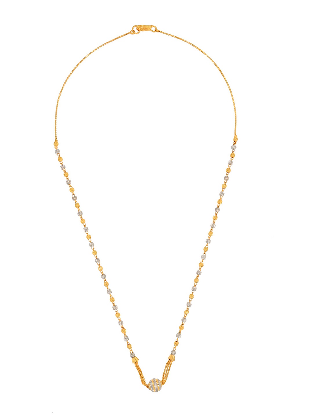 

BHIMA 22K Hallmark 916 Purity Yellow Gold Designer Ball Necklace