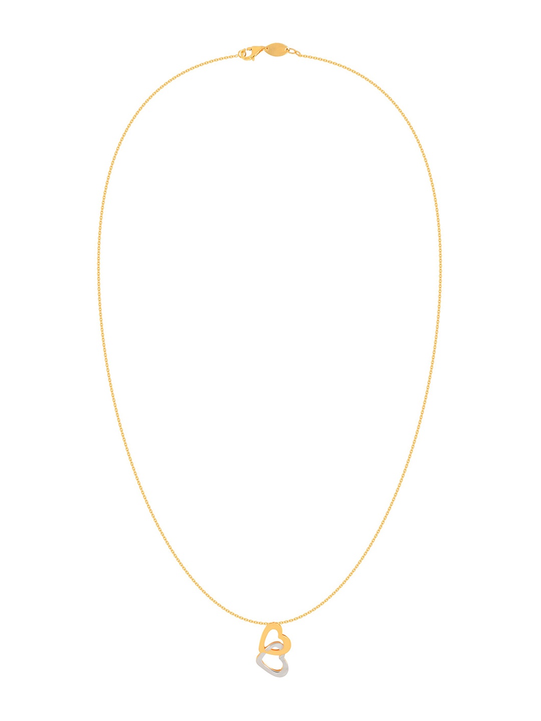 

BHIMA 22K Hallmark 916 Purity Yellow Gold Dual Heart Necklace