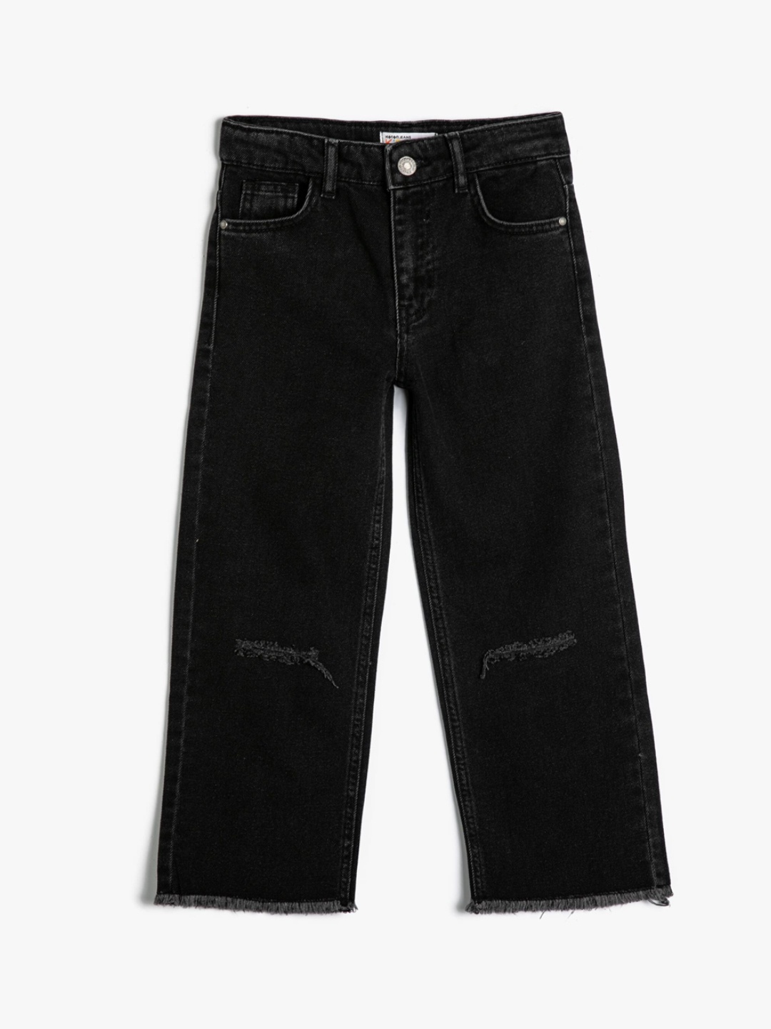 

Koton Girls Boyfriend Fit Slash Knee Pure Cotton Jeans, Black