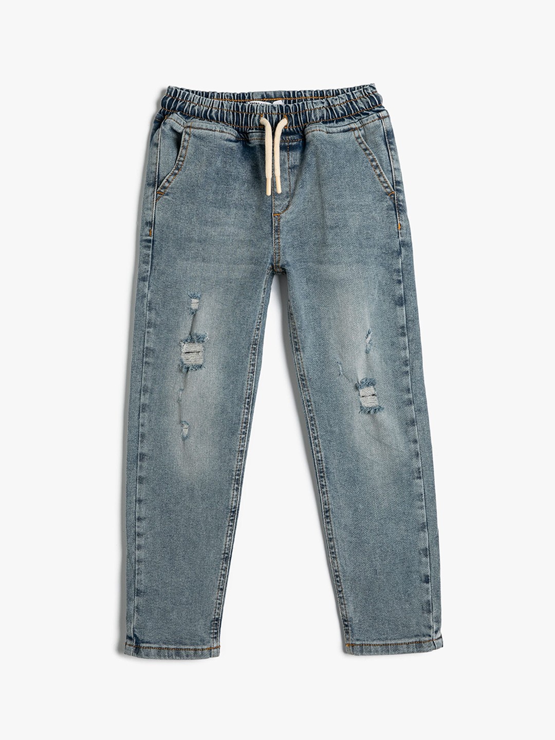 

Koton Boys Mildly Distressed Heavy Fade Stretchable Jeans, Blue