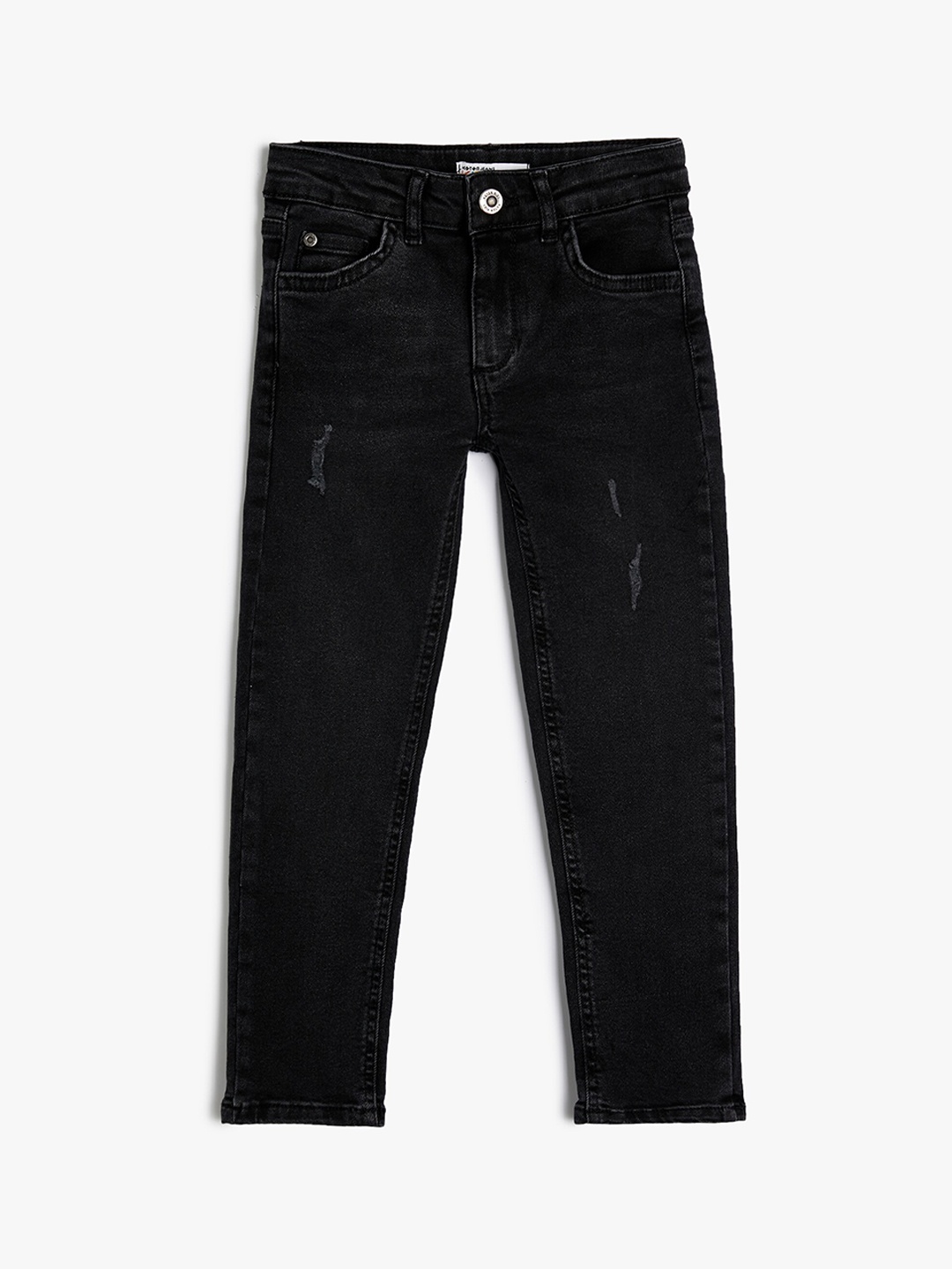 

Koton Boys Slim Fit Low Distress Mid-Rise Stretchable Jeans, Black